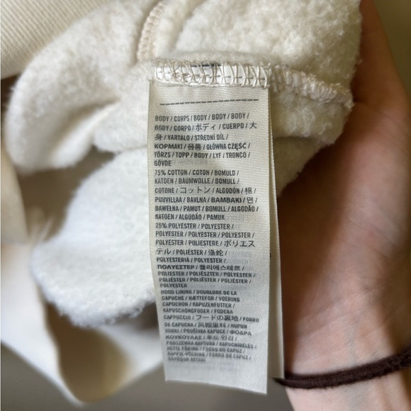 Hollister Cream Hoodie with Navy Logo - Picture 6 of 10